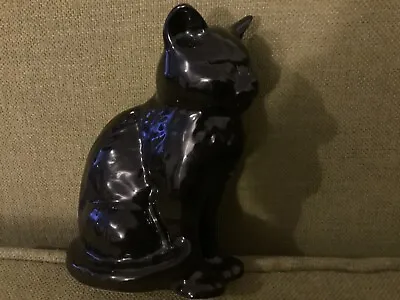 Buy ADORABLE VINTAGE SYLVAC ART POTTERY BLACK GLOSSY CAT  No1086 5 Inch • 7.50£