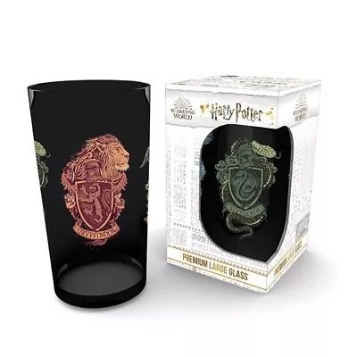 Buy Harry Potter Hogwarts House Crests Drinking Glass Tumbler New In Gift Box Gb • 9.95£