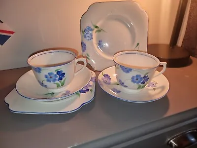 Buy Vintage Colclough China Tea Trios, Pattern 4020 • 14.99£