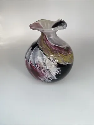 Buy Phoenician Hand Blown Glass Vase Malta Swirl Design • 12.97£