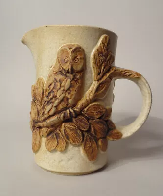 Buy Bernard Rooke Pottery Owl Themed Jug 16.5cm High • 12£