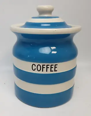 Buy Vintage T G Green Cornishware  Coffee Storage Jar • 30£