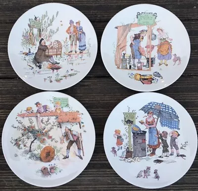 Buy ANTIQUE SARREGUEMINES STORY PLATES FROMENT RICHARD FAIENCE POTTERY 1890s • 4.99£