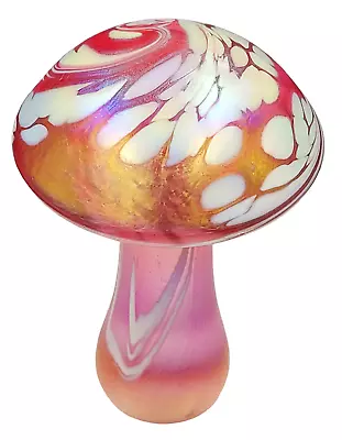 Buy Neo Art Glass Handmade Glass Mushroom Paperweights Ornament Colour Choice • 29.99£