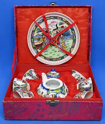 Buy Chinese Cantonese Vintage Art Deco Oriental Antique Miniature Boxed Teaset • 65£