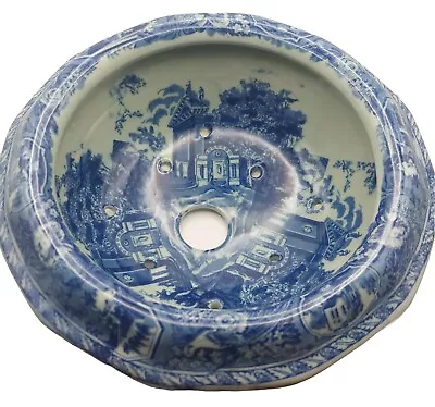 Buy Victoria Ware Ironstone Flow Blue Lid Top To Chamber Pot Fruit Chiller RARE • 37.88£
