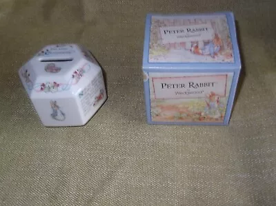 Buy Wedgwood Peter Rabbit Hexagonal Money Box For Christening. • 7£
