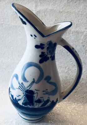 Buy Jug,vase/bulb Pot/tea Light Holder Delft Blue  2 Pc Set Vintage Displayed Only • 24.99£