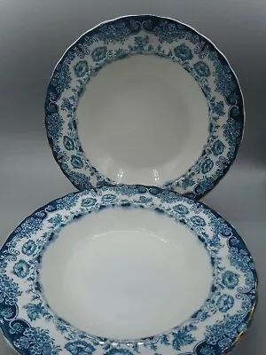 Buy Pair Of Victorian  Warwick  Keeling & Co Pottery Soup Plates - Excellent Cond. • 28£