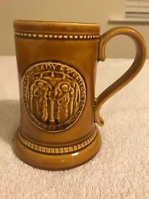 Buy Prinknash Pottery Tankard -  Monastery Of Our Lady - P A X - In Harvest Gold • 12£