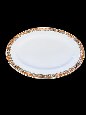 Buy Vintage Losol Ware Keeling & Co Burslem Orange Large Oval Platter Porcelain 36cm • 22.90£