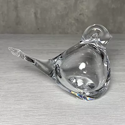 Buy Vintage Konst Glashyttan Glass Sweden Hand Blown Clear Bird Figurine 4.5  • 11.95£