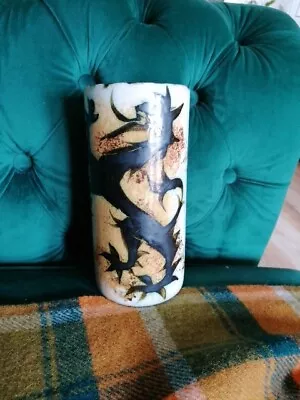 Buy 1970's Celtic Pottery Phoenix Cylinder Vase. Newlyn, Cornwall Studio Pottery. • 3.49£
