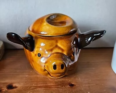 Buy Lovely Vintage Szeiler  Pigs Head Pork Dripping Pot With Lid. • 2.99£