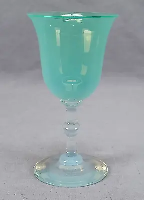 Buy Antique Dorflinger Green Opalescent Opal Glass Wine Glass Circa 1915 • 391.35£