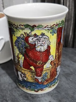 Buy Vintage Dunoon Scottish Stoneware Pottery Christmas Cheer Mug Santa's Arrival • 10£