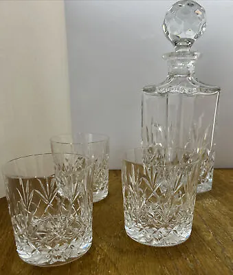 Buy Edinburgh Crystal Decanter And Three Matching Glasses • 30£