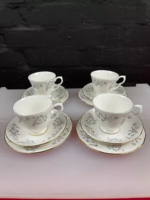 Buy 4 X Royal Kent Floral Tea Trios Cups Saucers And Side Plates Set • 22.99£