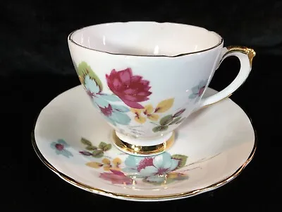 Buy Delphine Fine Bone China Cup & Saucer FLORAL  England • 7.59£