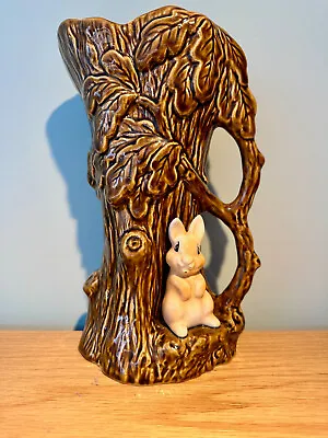 Buy SylvaC Woodland Rabbit Vase - 4242 - Vintage Collectable Ceramic UK Pottery Tree • 9£