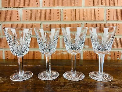 Buy Set Of Four Waterford Crystal Glass Wine Claret Glasses Lismore Pattern 5.75  X4 • 10.50£
