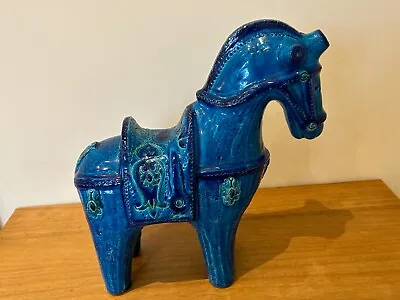 Buy VINTAGE BITOSSI RIMINI HORSE 1960'S ALDO LONDI Blue Paisley Design • 275£