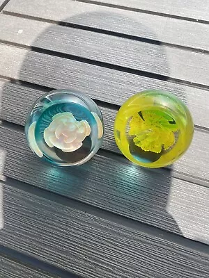 Buy Caithness Paperweights Flower Design Glass Ornaments E Etched CNG • 12.99£