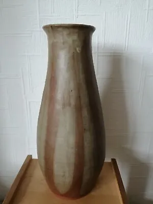 Buy Art Studio Ceramic Pottery Unglazed Vase- Signed Geoffrey Moss 1968-Mid-Century • 44.99£