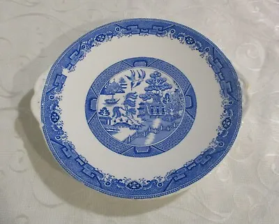 Buy Antique Clifton China Blue And White Willow Pattern Cake Or Sandwich Plate • 7.95£