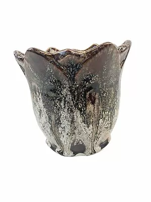 Buy Unique England Planter Vase Glazed Art Pottery Brown Ceramic Vintage Look • 8.20£