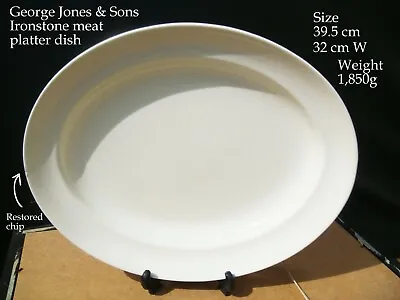 Buy George Jones Cream Coloured Oval Ironstone Platter Dish Circa 1920s • 4.99£