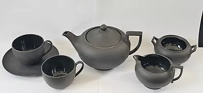Buy A Vintage Wedgwood Black Basalt Part Tea Set A/F • 20£