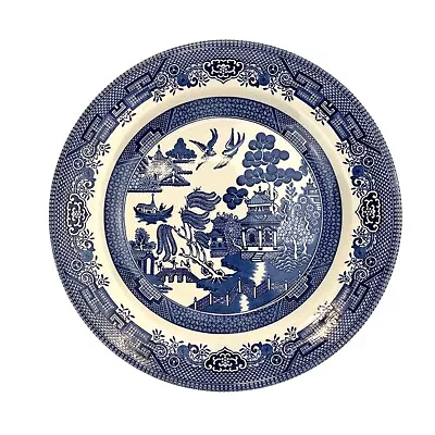 Buy Vintage Antique Blue Willow Churchill 10.25  Plate Set Of 4 Made In England Home • 71.23£