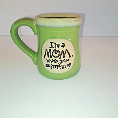 Buy I'm A Mom What's Your Superpower Stoneware Mug Cup  20 Oz Sage Burton And Burton • 5.48£