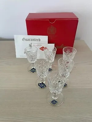 Buy NEW Set Of 6 Royal Brierley Crystal Liqueur/ Shot Glasses • 30£