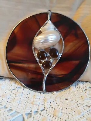 Buy Glass Window Hanger With Small White Conch Shell Suncatcher • 19.18£