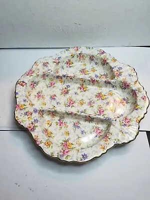 Buy Rare ROYAL WINTON CHINTZ “Elanor” Pattern Hors-d’œuvre Dish. Made In England • 139.06£