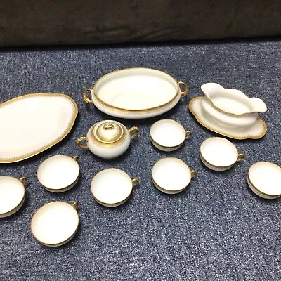 Buy Vintage Limoges Coronet France Porcelain China Set Gold Trimmed • 289.12£