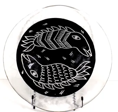 Buy Kosta Boda Kaboka Platter Charger Art By Ulrich Hyman-Vallien Handpainted Glass • 84.38£