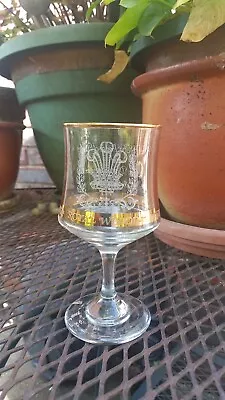 Buy Single Commemorative Wine Glass 1981 Royal Wedding H.r.h Charles And Lady Diana • 8£