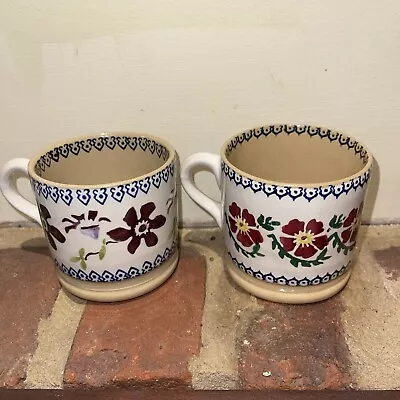 Buy Rare Retired Nicholas MOSSE Pottery 2 Cups / Mugs Old Rose, Violet • 50£