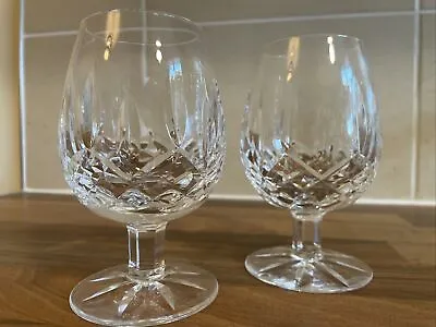 Buy Set Of (2) Waterford Stamped Clear Crystal Short Stemmed Brandy Glasses 4.5” • 27£
