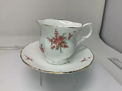 Buy Crown Staffordshire Fine Bone China  Floral Pattern Tea Cup & Saucer Gold Trim • 9.60£