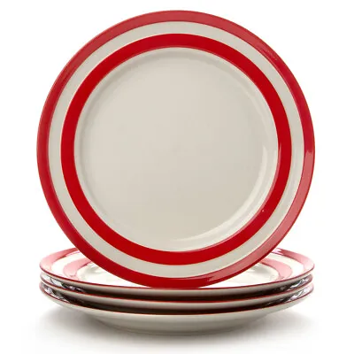 Buy NEW Cornishware Red Dinner Plate Set Of 4 • 93.76£