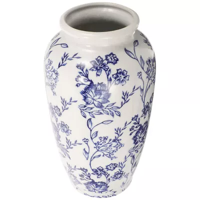 Buy  Blue And White Porcelain Vase Ceramics Chinese Floral Pottery Vases Glaze • 44.99£