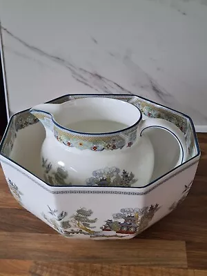 Buy Wedgwood Chinese Legend Octagonal Bowl And Matching Jug  • 28.99£