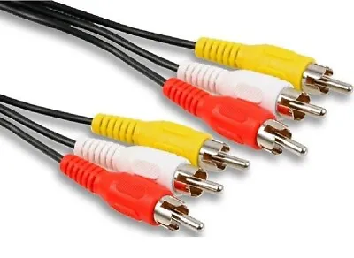 Buy AV Cable Audio Video 3 RCA Phono Lead Red White Yellow Male To Male • 4.49£