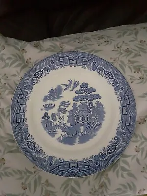 Buy Antique Gibson And Sons Bone China Blue And White Willow Pattern Plate 10  • 7.99£