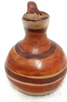Buy Miniature Hand Painted Mexican Pottery Folk Art Mexican Vase • 9.47£