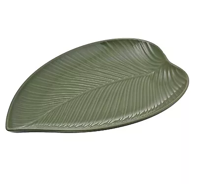 Buy In The Forest Stoneware Large Leaf Shaped Platter 38x26cm Centrepiece Decor • 14.95£